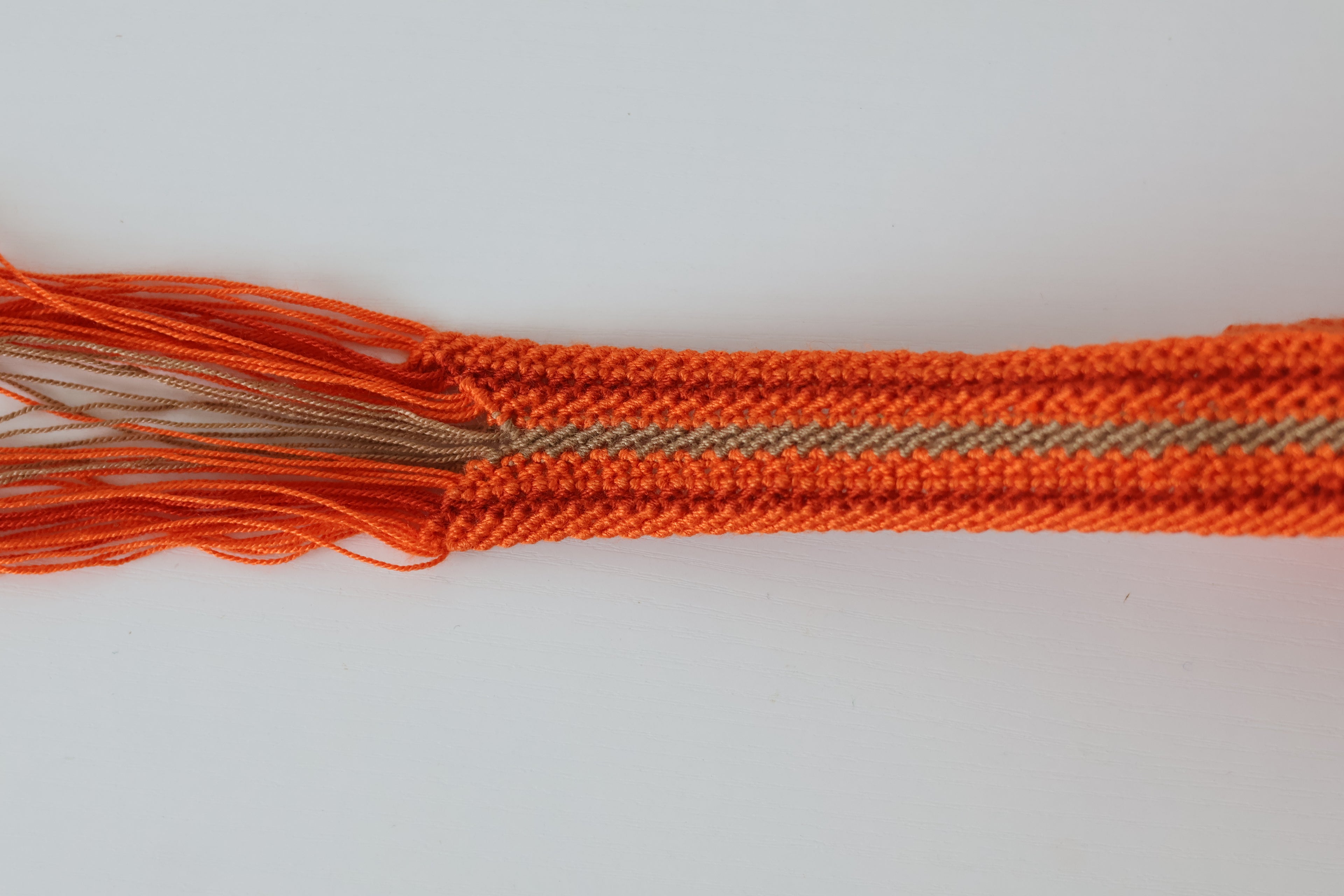 'FAJÓN' wayuu belt, la naranja