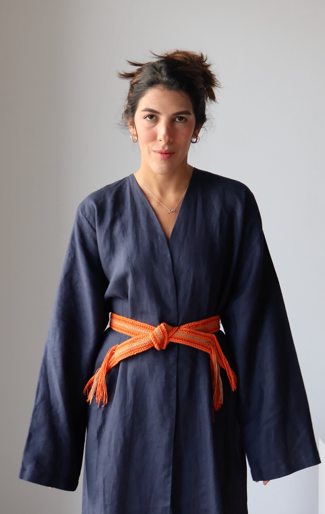 'FAJÓN' wayuu belt, la naranja