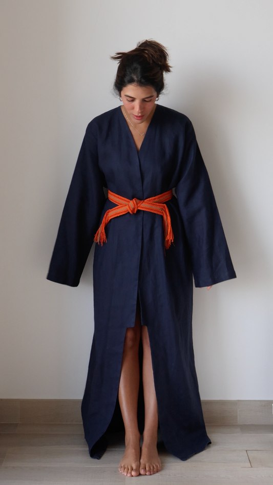 'LINO' Kaftan navy blue